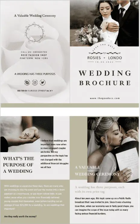 Style Wedding Brochure Template