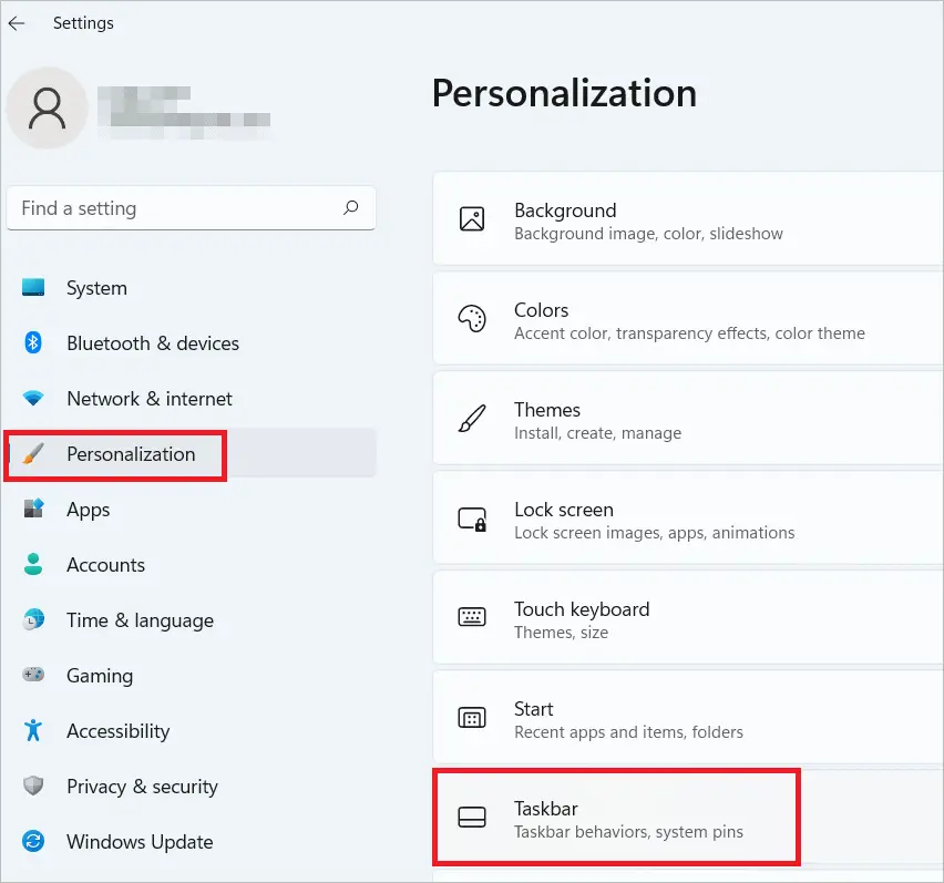 Go to Settings > Personalization > Taskbar