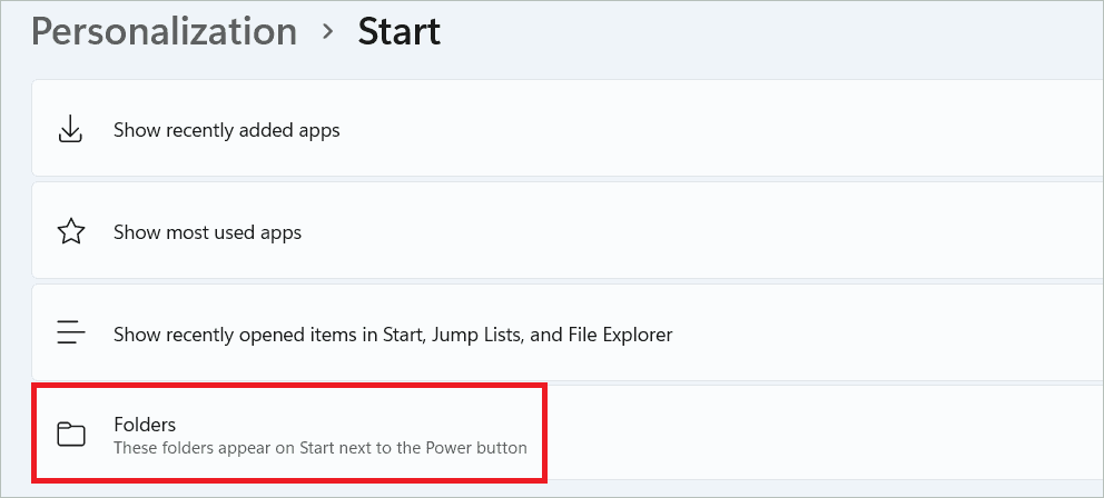 Select Folders