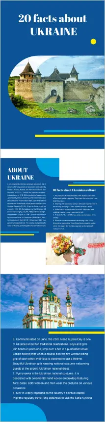 About UKRAINE Brochure Template