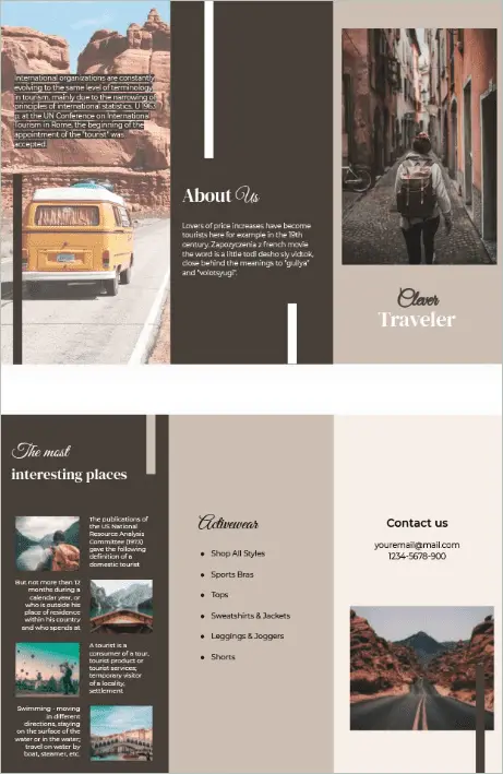 Clever Travel Brochure Template