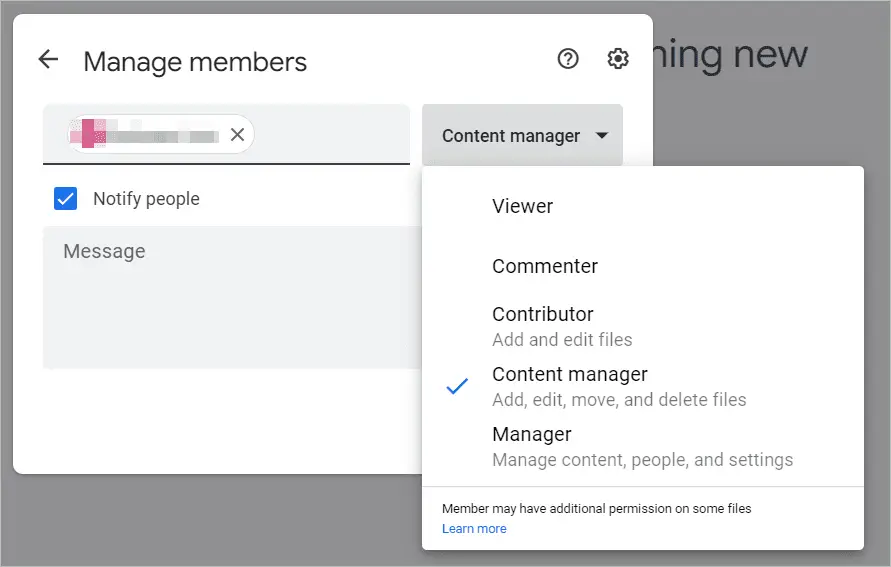 Add members and change access level