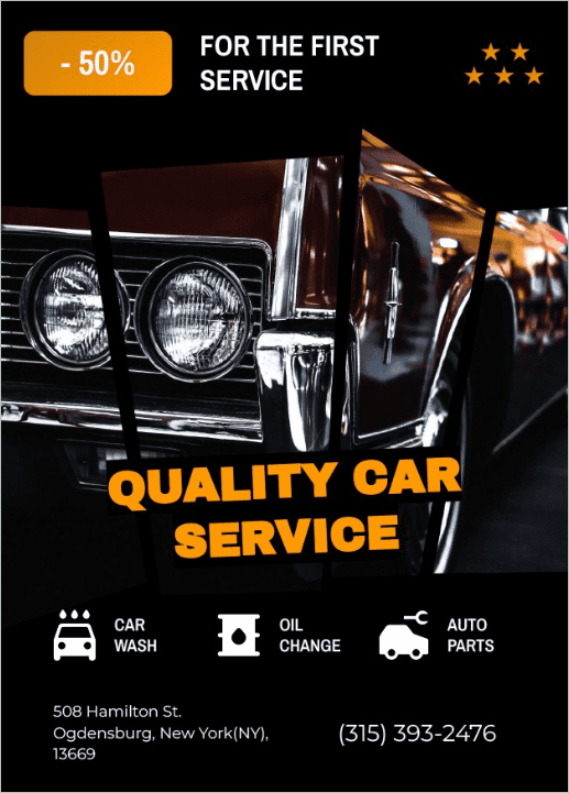 Quality Car Service Flyer Template