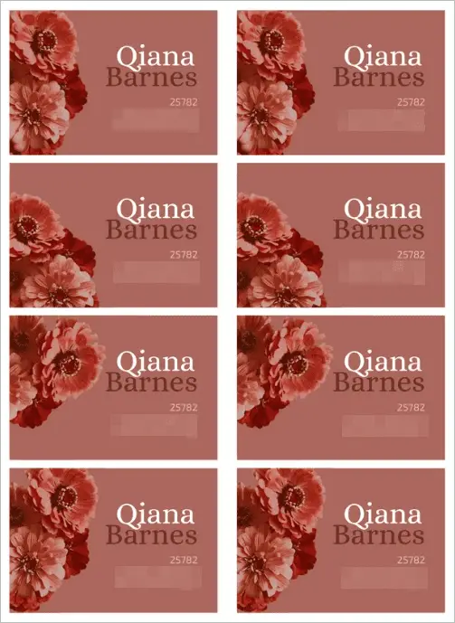 Flowers Address Label Template