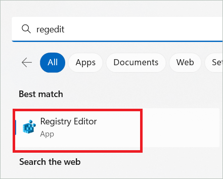 Open Registry Editor