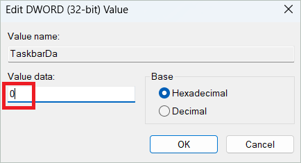 Enter 0 in Value data and press Enter