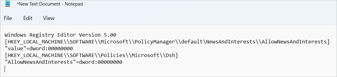 Paste the code in Notepad
