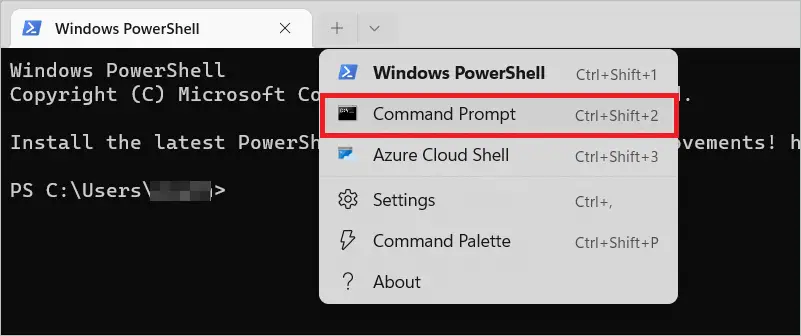 Select Command Prompt