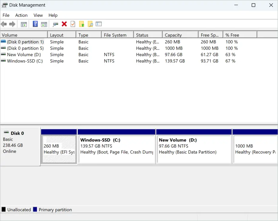 Open Disk Management On Windows 11