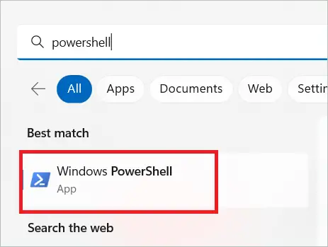 Open Windows PowerShell