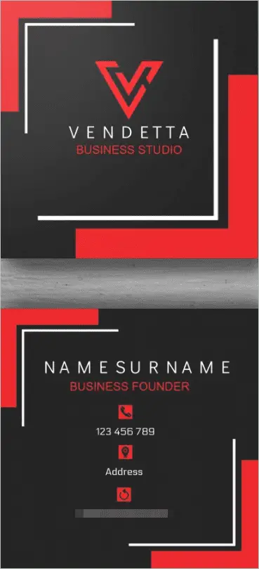 Square Business Card Template In Google Docs