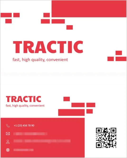 Abstract Red Business Card Template In Google Docs