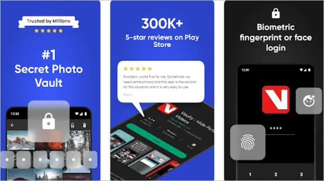 Vaulty apps to hide photos