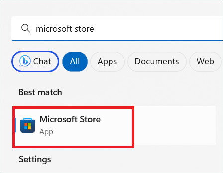 Open Microsoft Store