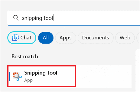 Open Snipping Tool