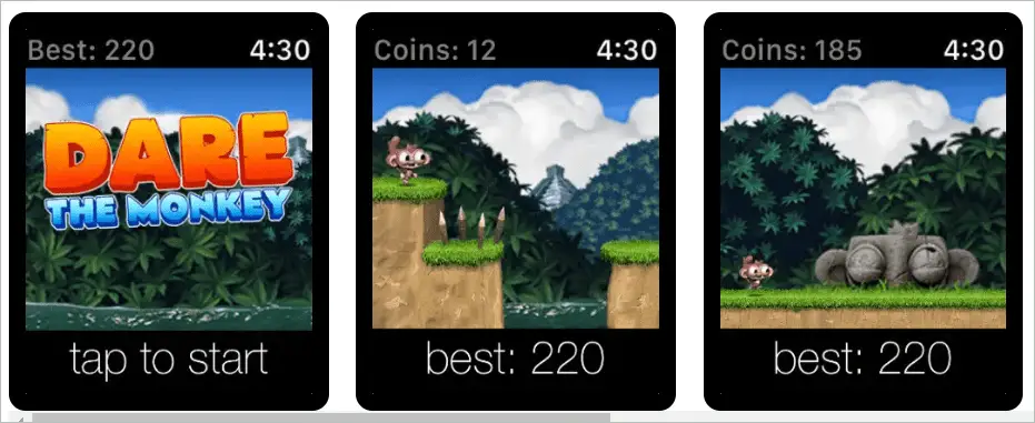 Dare the Monkey: Go Bananas! Apple Watch games