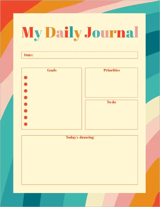 Daily Retro Journal Template