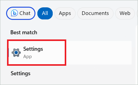 Open Settings