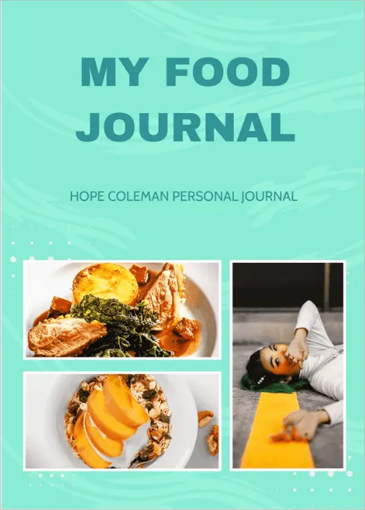 Сolorful Food  Journal Template Google Docs