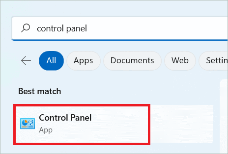 Open Control Panel