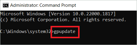  gpupdate command