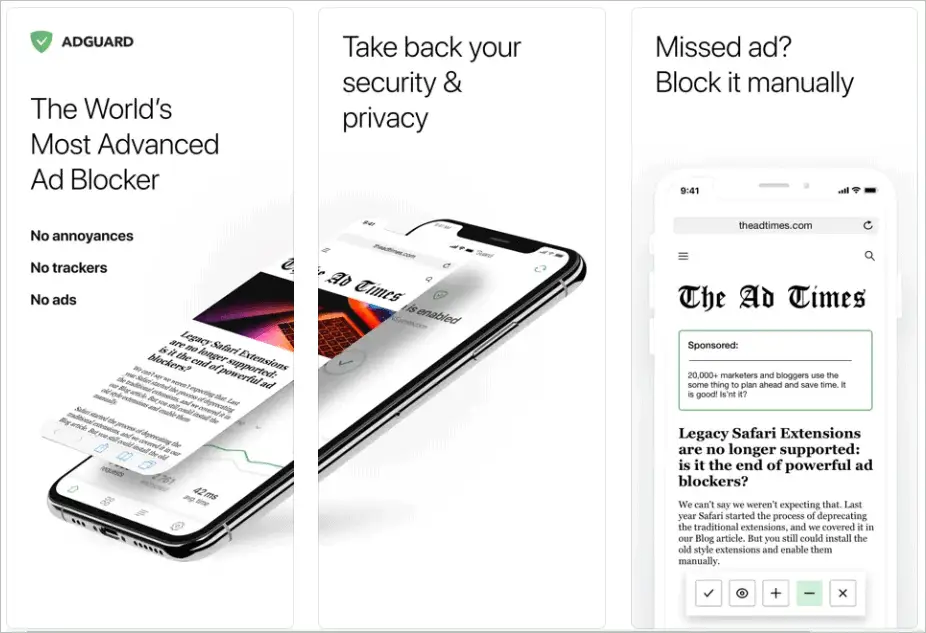 AdGuard ad blocker for iphone