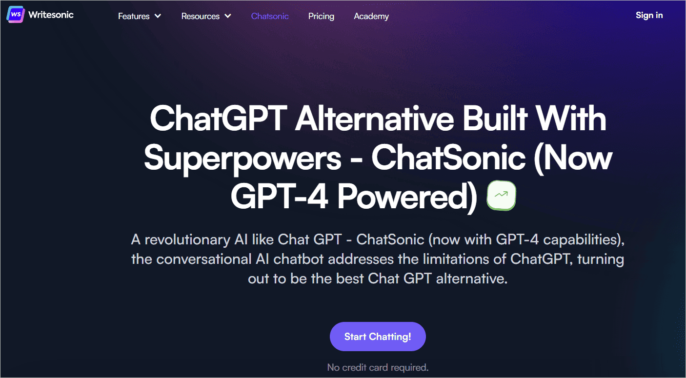 ChatSonic Best ChatGPT Alternative