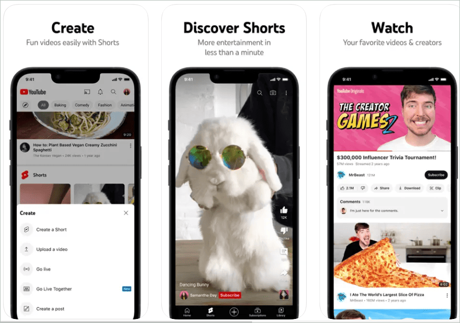 YouTube Shorts tiktok alternative