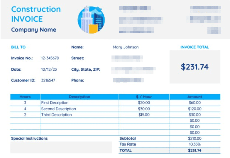 Pure Style Sheet Invoice Template