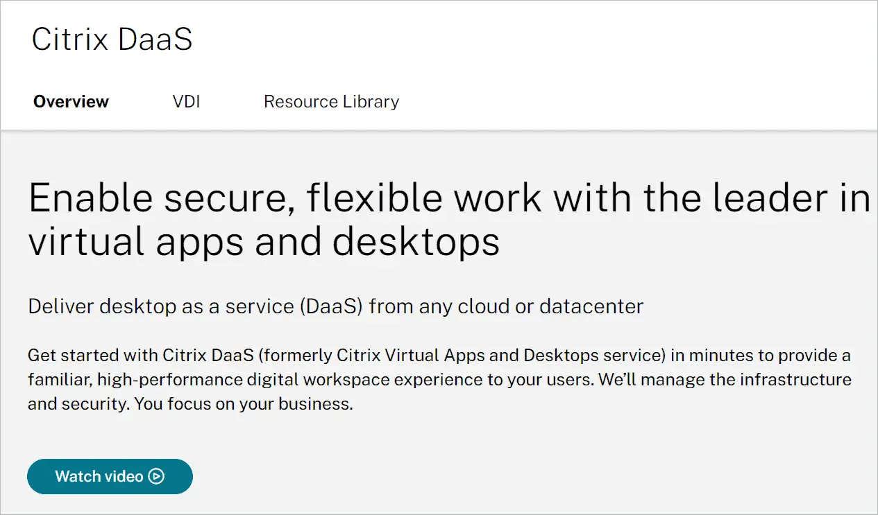 Citrix DaaS Best VirtualBox Alternative