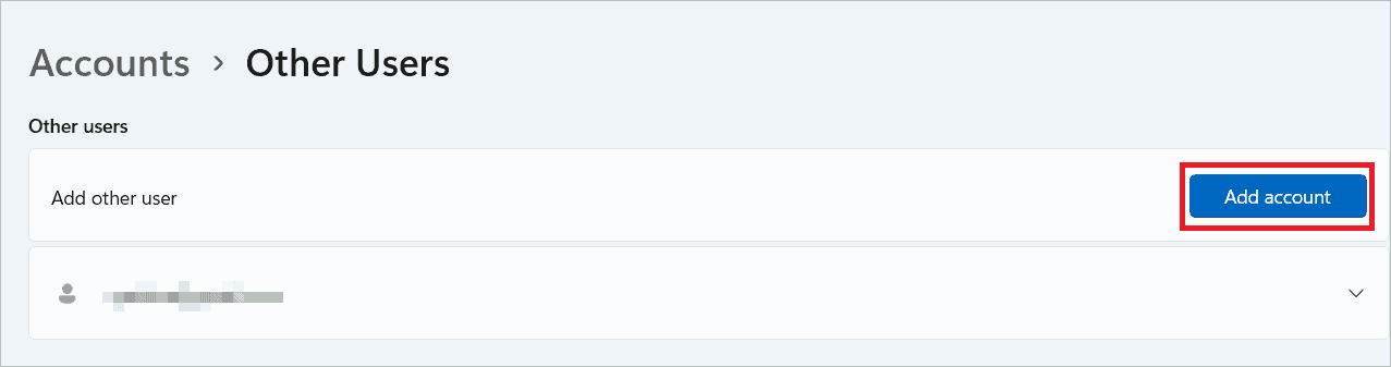 Click Add account