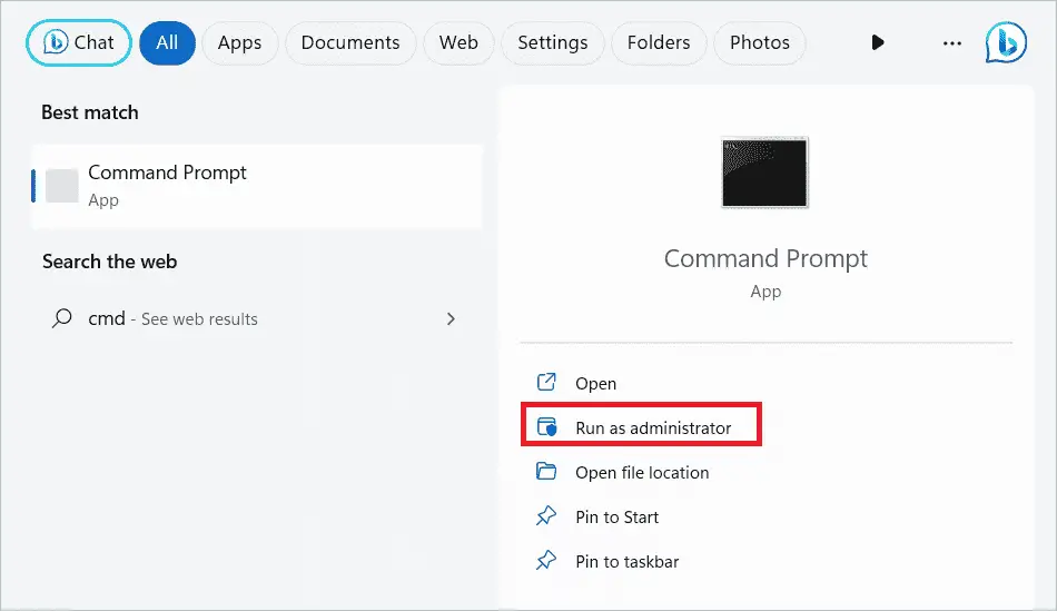 Open Command Prompt