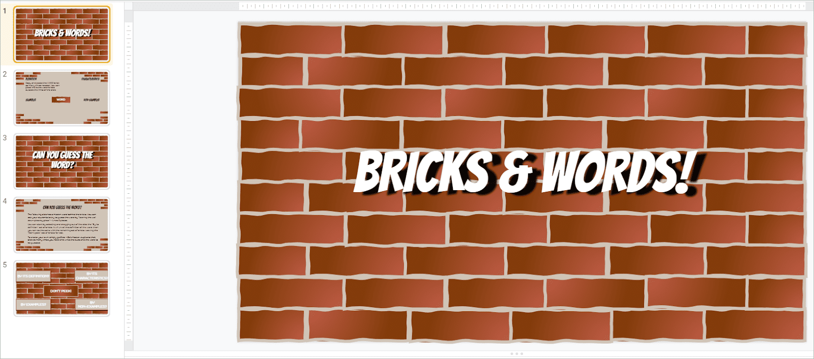Bricks & Words Template