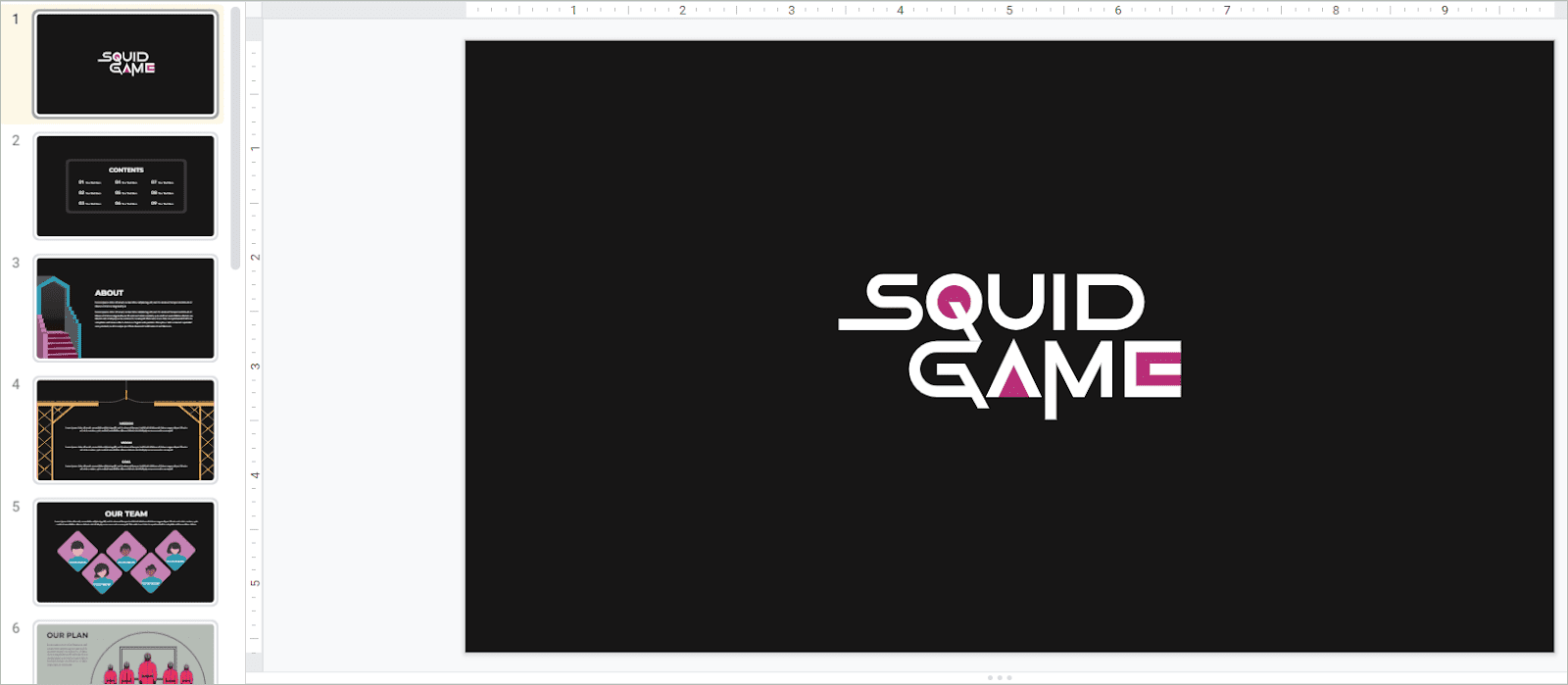 Squid Game Game Templates