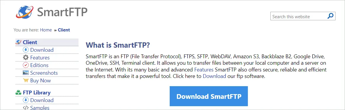 SmartFTP Filezilla alternative