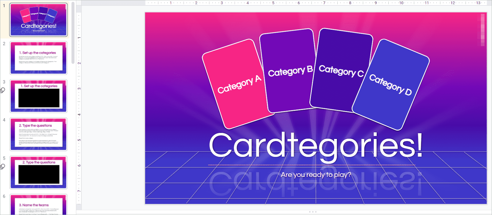 Cardtegories Google Slides Game Templates