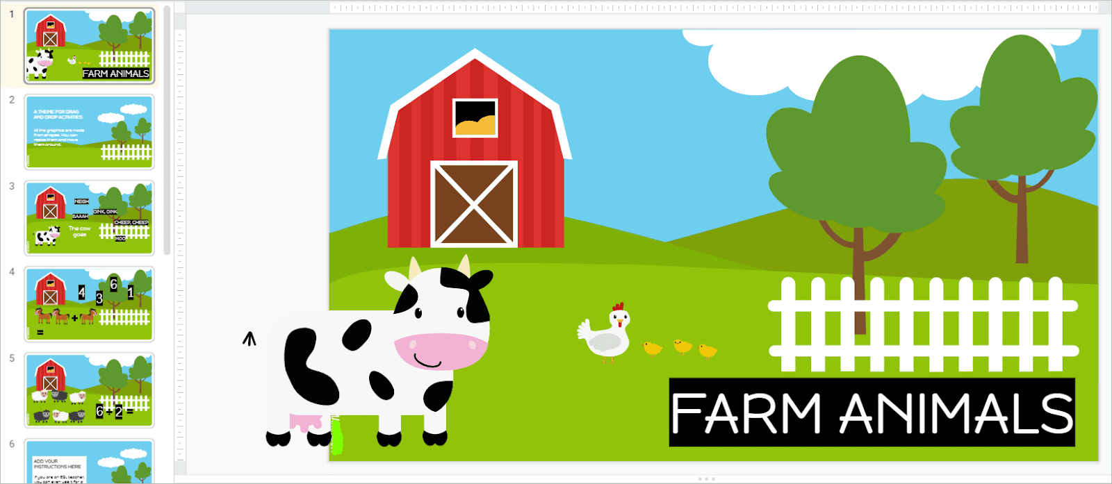 Farm Animals Template