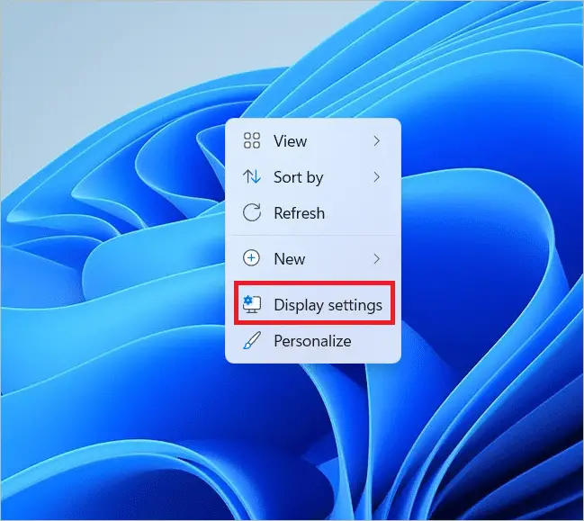 Select Display settings