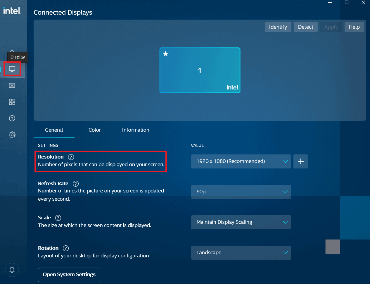 How to change screen resolution in windows 11