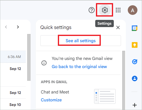 Select See all settings