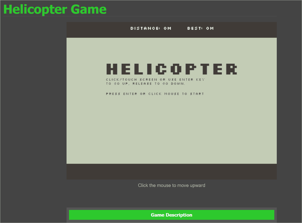 Helicopter Game