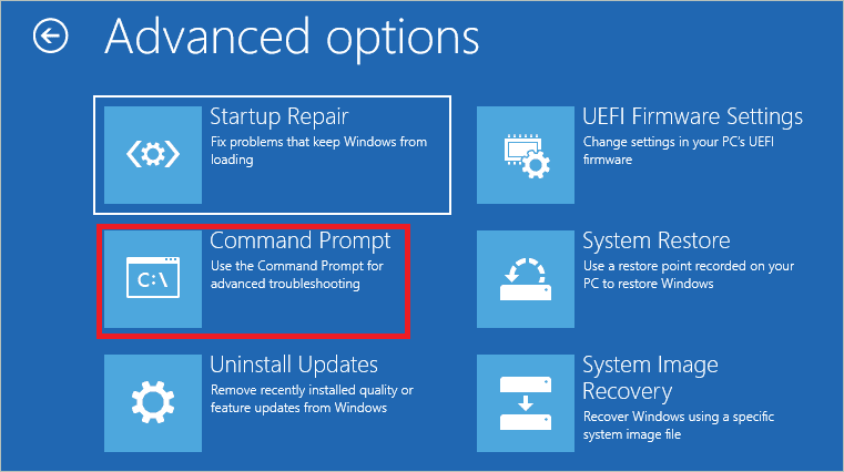 Click Command Prompt