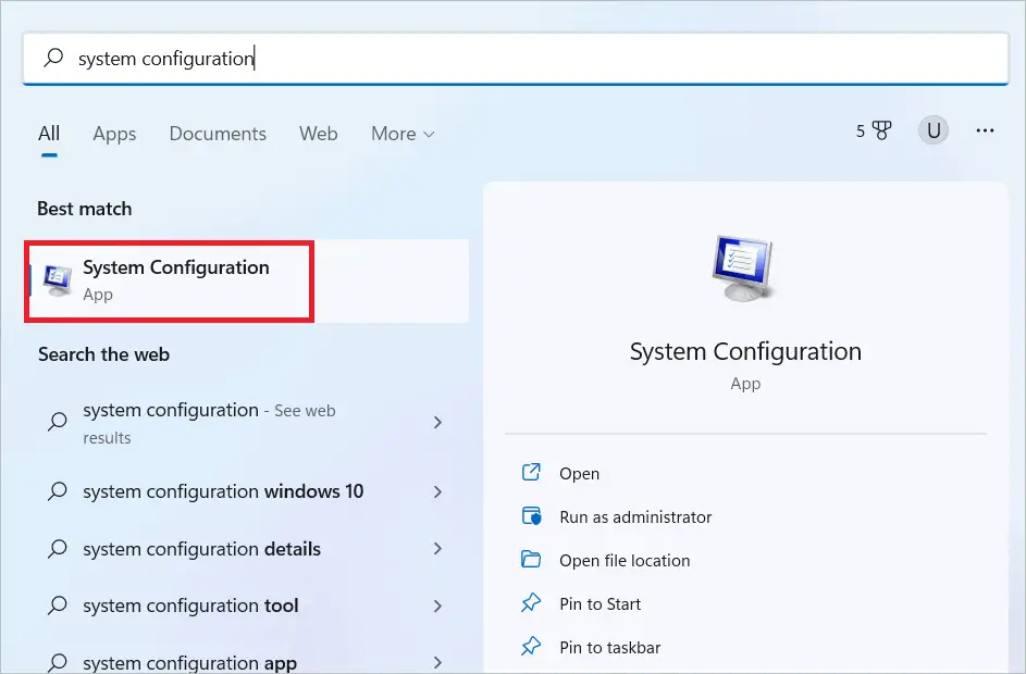 Open System Configuration