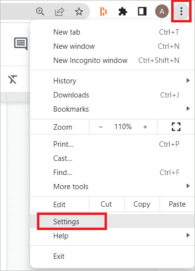 Select Settings