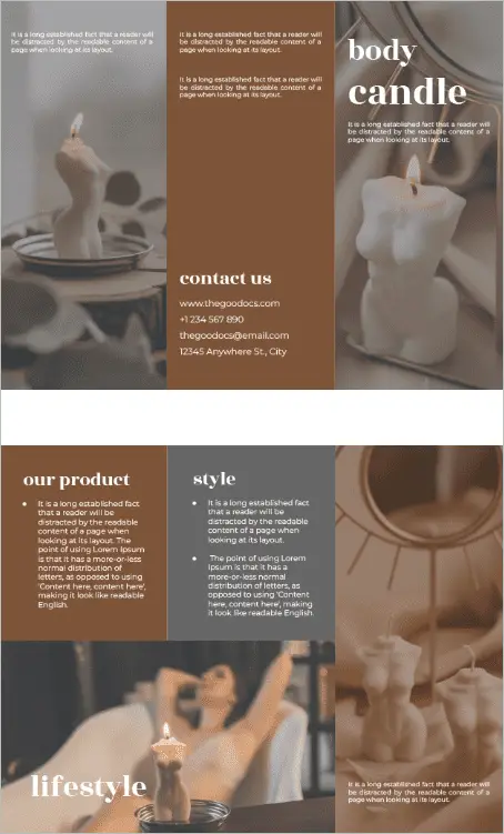Modern Body Candle Brochure Template