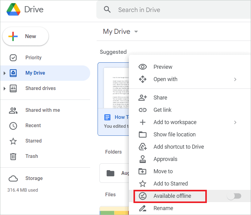 How To Enable And Use Google Drive Offline How To Enable And Use Google Drive Offline