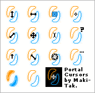 portal themed mouse pointer