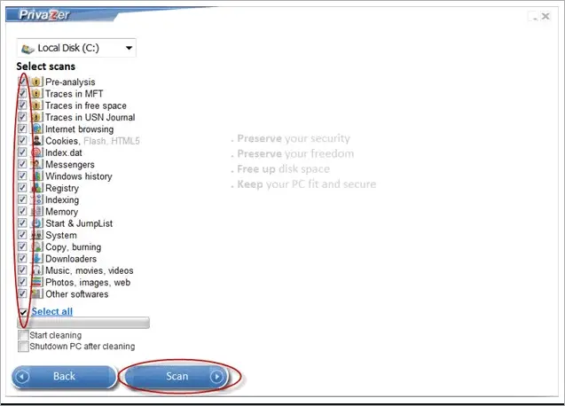 Privazer 파일 파쇄기