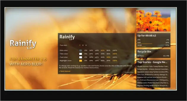 rainify best rainmeter skins