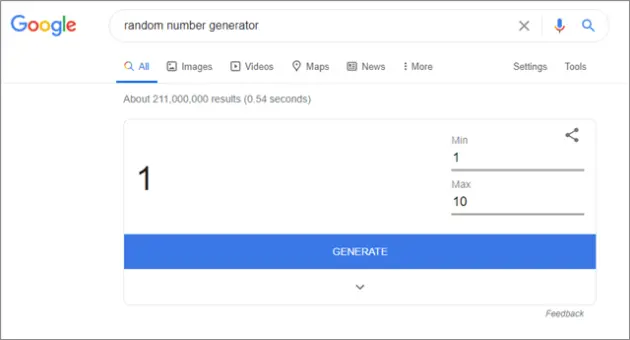 random number generator